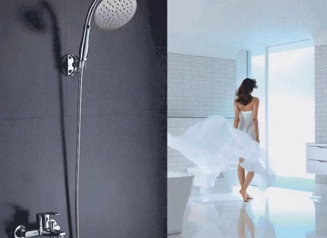Stainless steel pressurized water heater, solar universal shower head, 6-inch round, 8-inch square details Picture