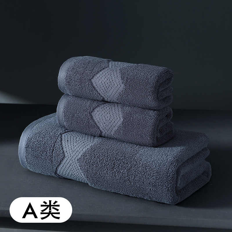 Toalla de baño, 100% algodón, clase A, grado materno-infantil, toalla de algodón puro al por mayor, adulto, gruesa, suave, absorbente, juego de dos piezas para el hogar y hotel