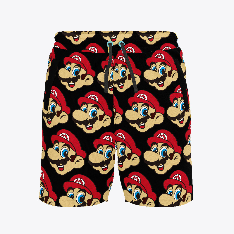 Southeast Asia Cross-border TK Summer Beach Pants Men's 3D Digital Printed Cropped Pants Couple Seaside Vacation Casual Pants