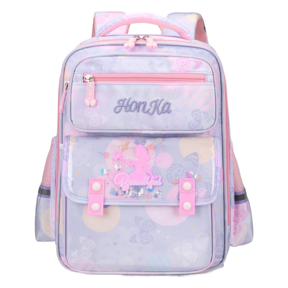 Nueva protección de la columna vertebral y reducción de la carga mochila para niños Ultra Light Super gran capacidad Lindo estilo coreano Escuela Primaria estudiante mochila al por mayor