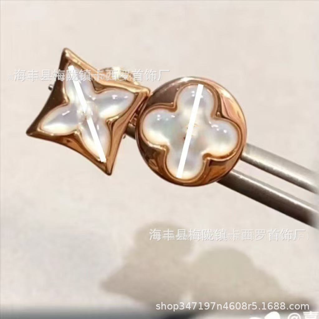 AB 스타일 화이트 쉘 귀걸이(카운터 버전)