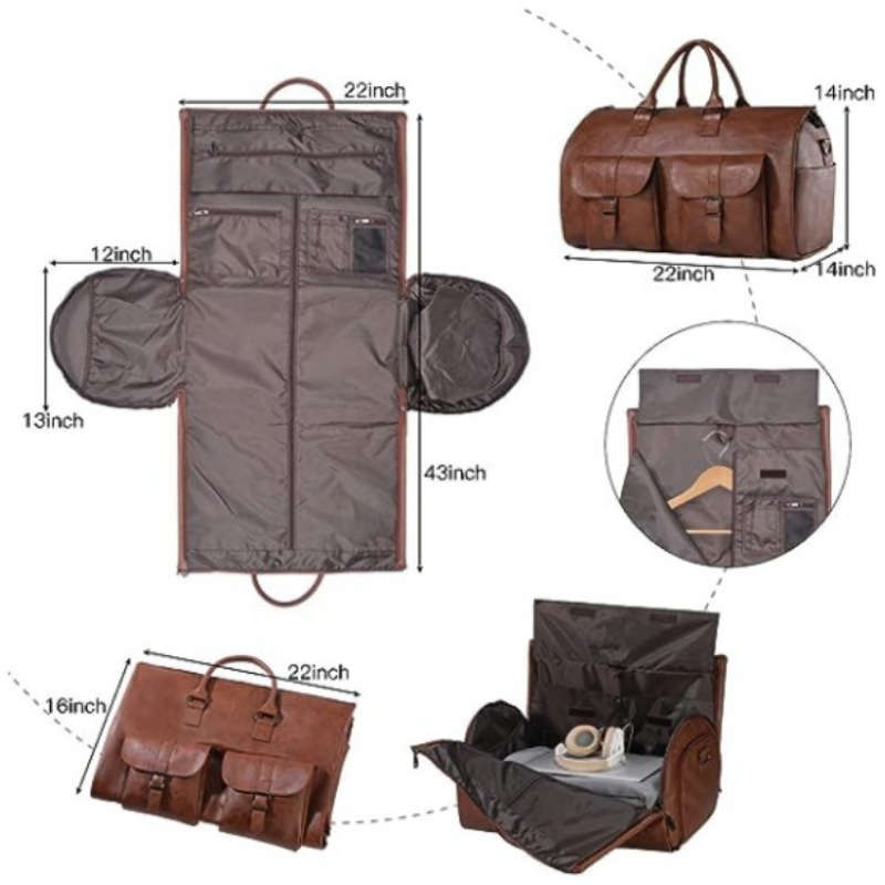 Bolsas de viaje plegables portátiles convertibles, bolsas de ropa para hombres y mujeres, bolsas de ejercicio al aire libre, bolsas de equipaje de noche, ligeras e impermeables.