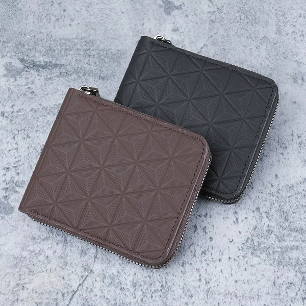 2026 New Men's Wallet Short Zipper Bag Large Capacity Multi-Card Slot Small Clutch Business Retro Coin Purse