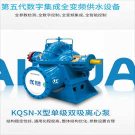 上海凯泉泵业 KQSN200-N9/198双吸轴连端吸卧式循环泵