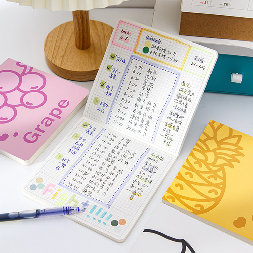 High-looking square notebook, simple ins style creative ledger, thickened square notebook, horizontal grid notebook