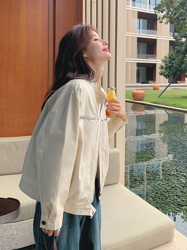 小香风冲锋衣外套女2025新款春秋季美式短款小个子上衣洋气棒球服|undefined