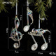 クリスタル質感Swanlaceアクリルキラキラ透明雪クリスマスツリーペンダント鈴装飾品|undefined