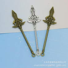 新品DIY合金饰品配件 仿古代剑 刀 枪 弓 等兵器武器吊坠工厂批发