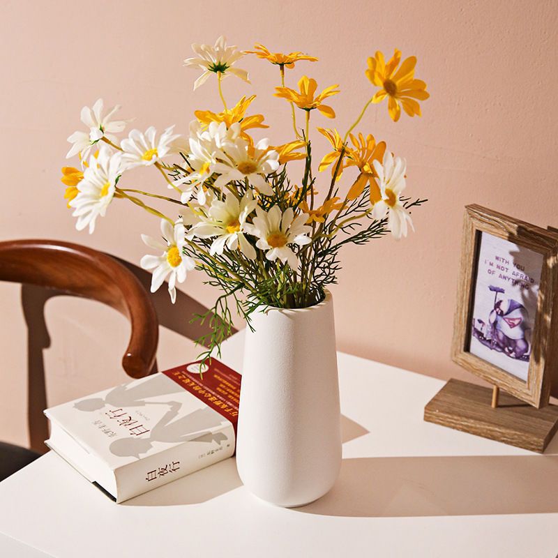 Flores secas modernas vasijas de cerámica nórdica hidropónica decoración de encimera de televisión decoración creativa para el hogar