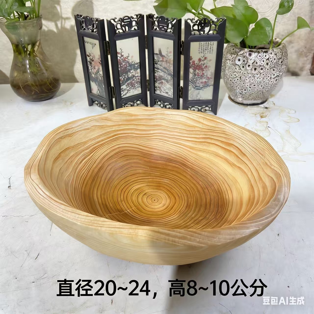 Madera sólida raíz tallada bandeja de fruta tronco bandeja de madera cubiertos de lujo creativo pan bocadillos frutas de lujo retro