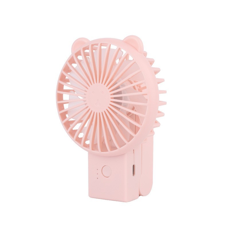 Verano nuevo oso ventilador plegable portátil mini estudiante ventilador eléctrico USB de carga ventilador de bolsillo