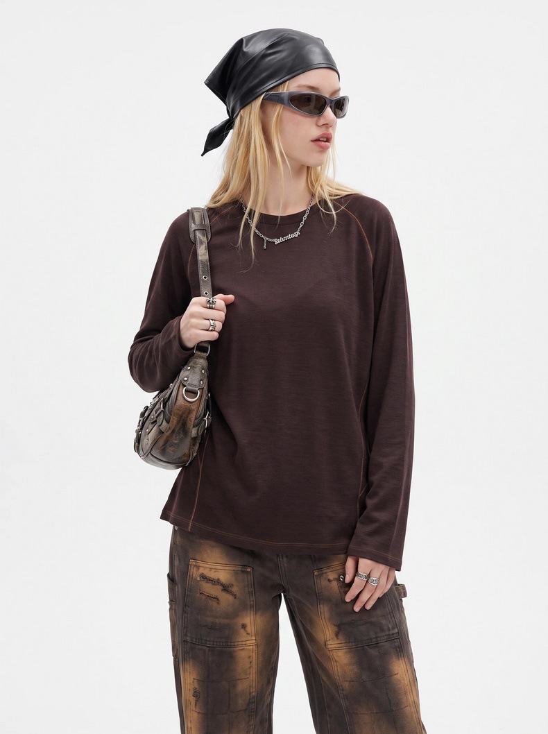 Inflation Color-Block 100g Long-Sleeve Tee