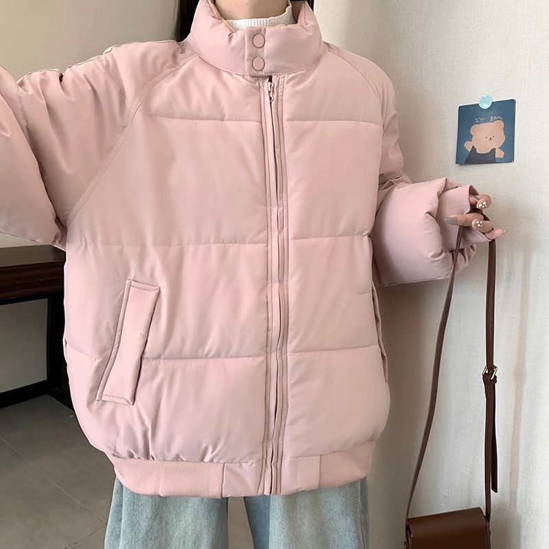 羽绒棉服少女冬装2025新款初中高中学生宽松加厚棉袄保暖棉衣外套