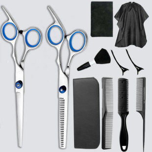 Manufacturers selling stainless steel barber scissors cutting hairdressing flat cutting teeth mid-range thinning suit manual practical