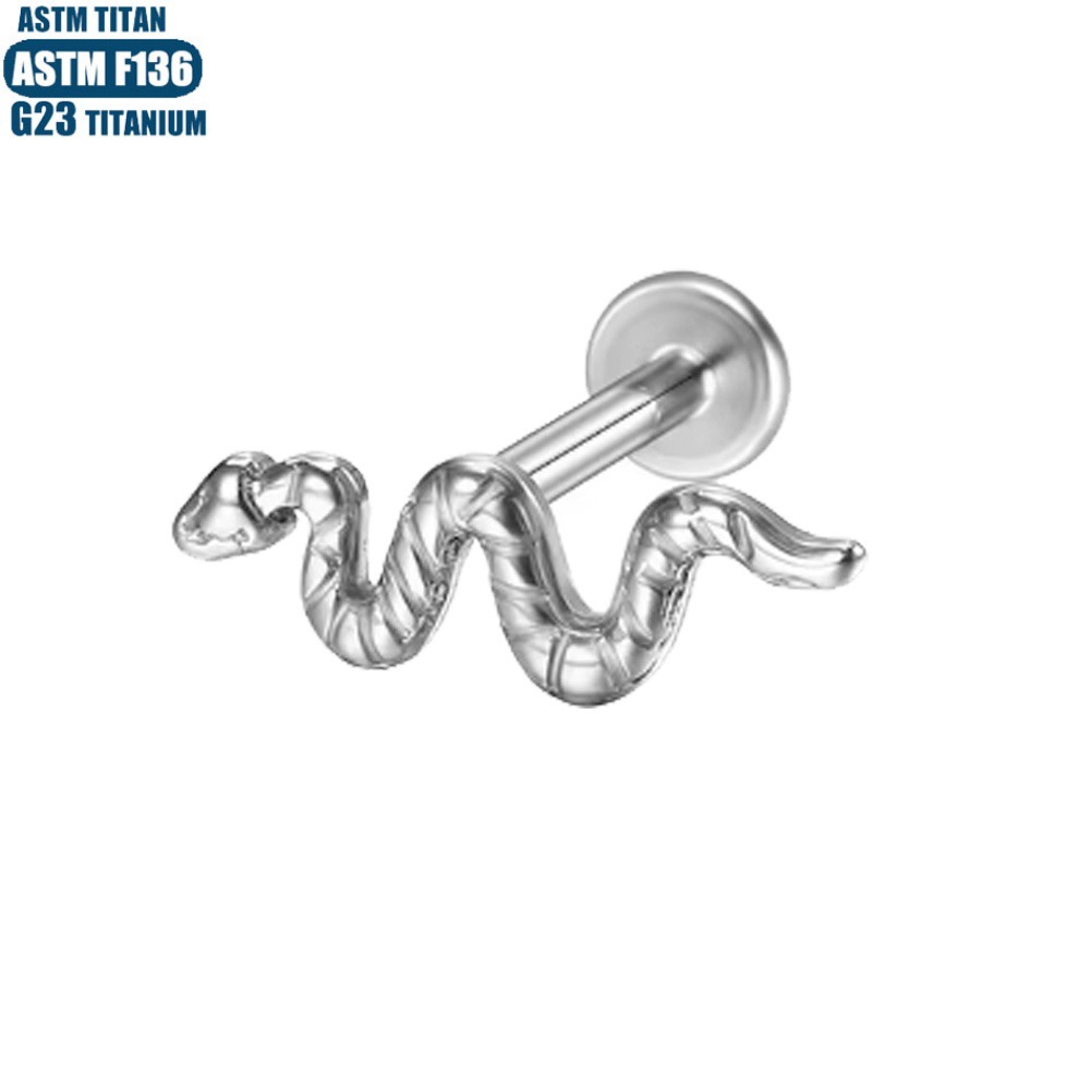 Labret piercing jewelry detail image