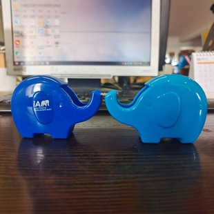 Cartoon Elephant Animal Shape Tape Base Cutter Attached Tape Small and Cute Student