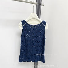 华伦家日系女装2025夏季新款钩花开衫马甲外套甜美森女系百搭显瘦