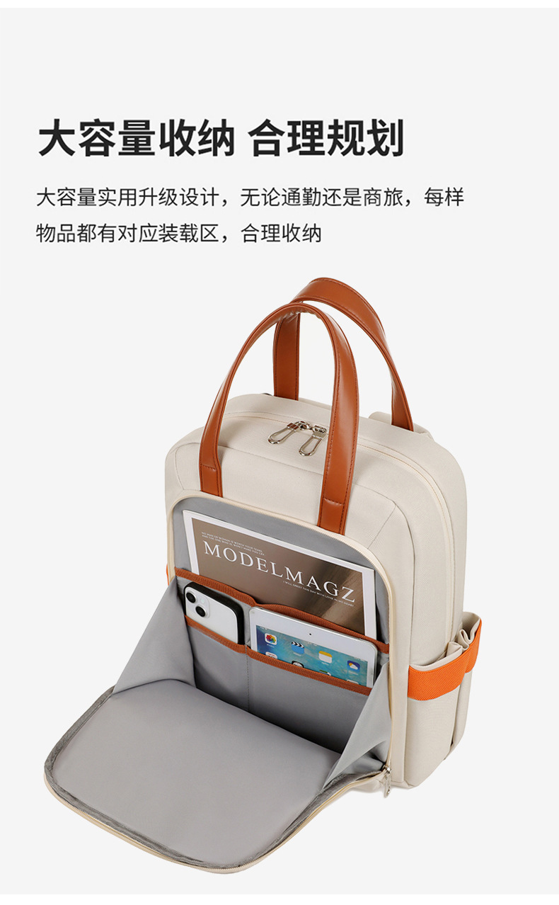 High-end women's backpack, men's Oxford fabric, large-capacity, multi-functional, durable and fashionable business backpack undefined