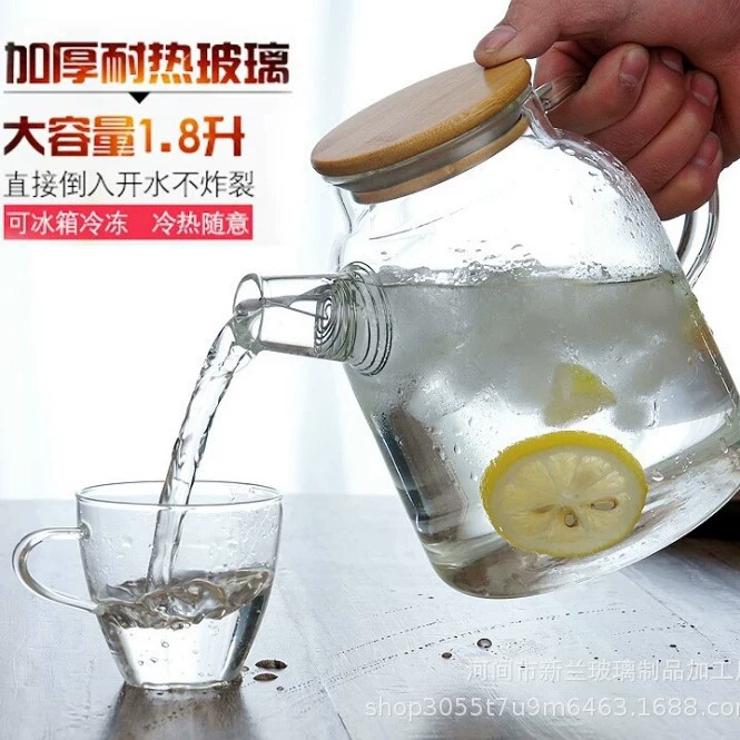 Glass transparent filter, teapot, tea set, increased thickness