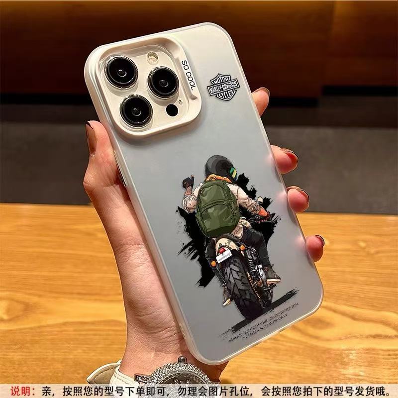 Nuevo chico motociclista para iPhone 16 funda para teléfono móvil Apple 15promax/14 /13pro12 Europa y América 11