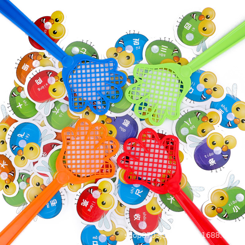 Flymatter juguetes educativos para niños entre padres e hijos alta frecuencia educación temprana juego de mesa tarjeta cognitiva aprendizaje palabras de ortografía en inglés