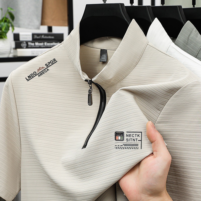 若者と中年男性向けの夏用半袖Tシャツ、カジュアルなラウンドネックの薄いTシャツ、通気性と多用途性、スポーツ紳士服、簡単に発電できます。|undefined