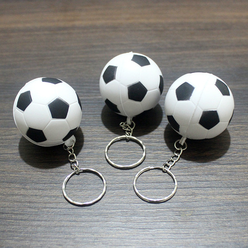 Hot-selling basketball PU keychain foam football children's sports toy decorative hanger gift activity wholesale