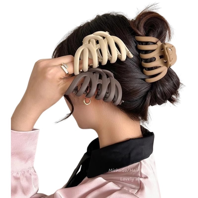高级感特大号夹子发量多鲨鱼夹发夹女2024新款后脑勺南瓜抓夹头饰 5