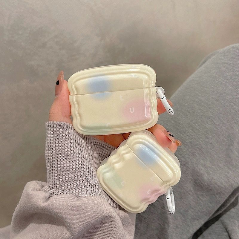 Ins personality art florece para AirPods funda protectora AirPodsPro Apple auricular funda 2 inalámbrica azul