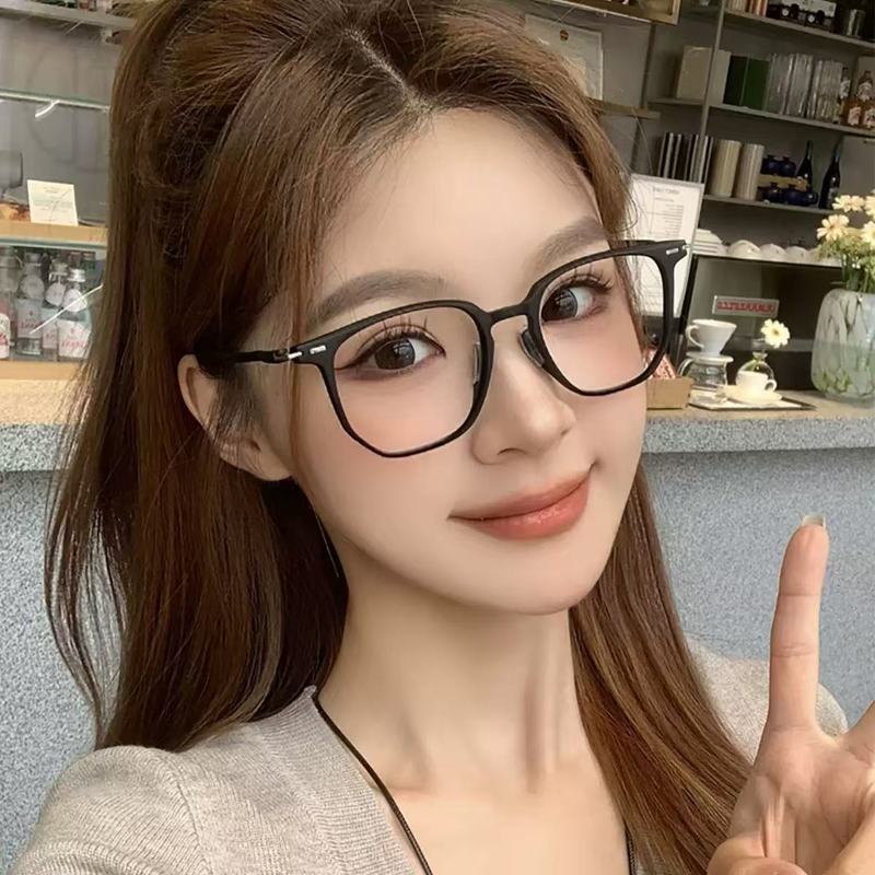 超轻TR90无感鼻托时尚多边形眼镜框架女近视可配度数大脸眼睛架男|undefined