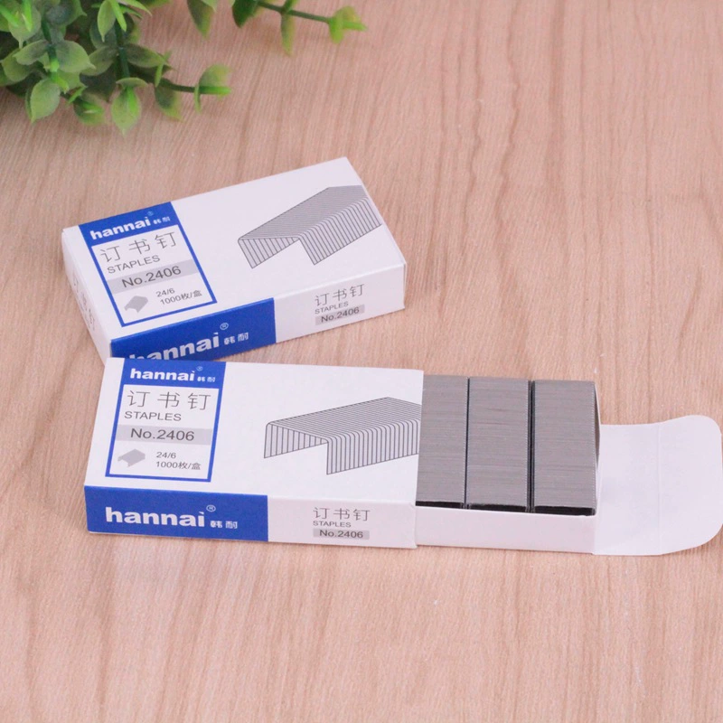 Hannai 2406 Стандартный штапель 24/6 Универсальный Тип № 12 офисный унифицированный штапель 12 # обычный штапель