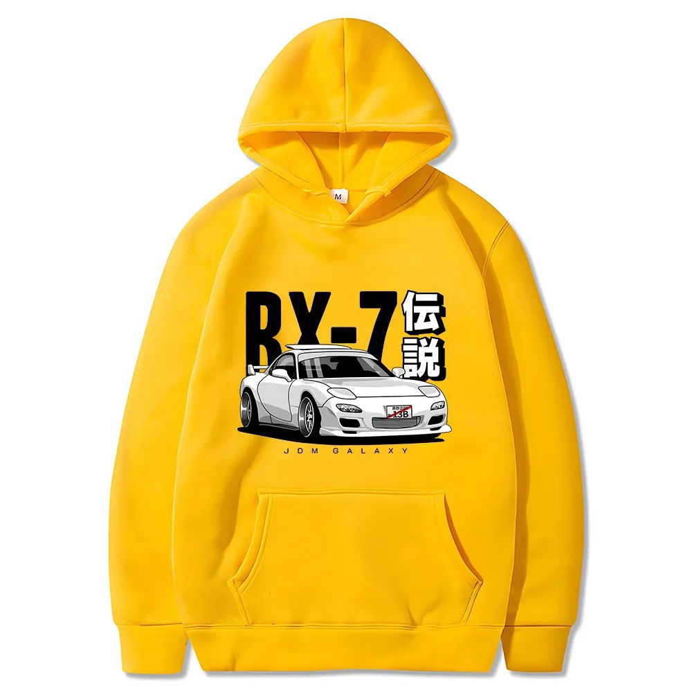 2024 ndy hoodie retro RX7 FD Drift Japanese car print breath
