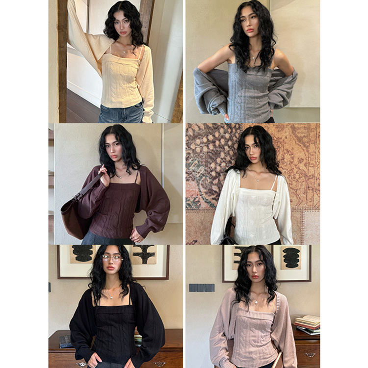 On sale from 8/11, INSS autumn and winter women's knitwear set, new vintage style for petite women, knit sweater 3306 On sale from 8/11, INSS autumn and winter women's knitwear set, new vintage style for petite women, knit sweater 3306