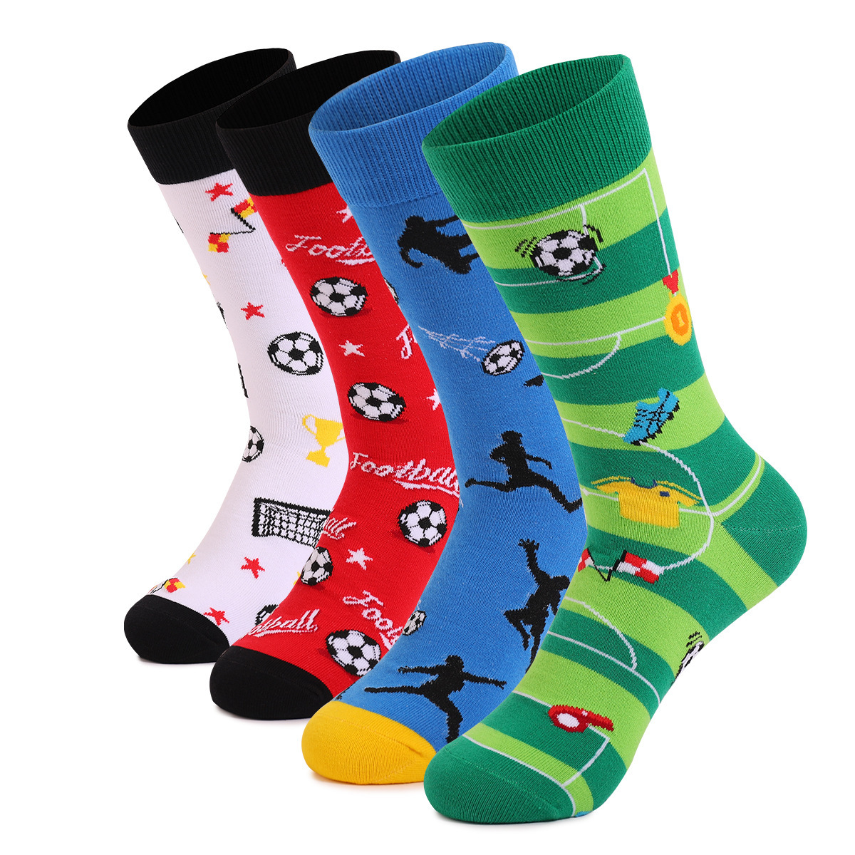 Cross-Border Large Size World Cup Football Men's Socks, Mid-Calf Socks, High-Calf Socks, Amazon Sports Socks