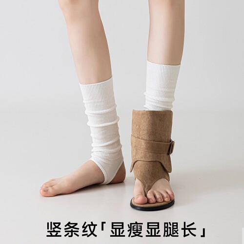 Flip-flop socks summer thin women's foot-binding puffy socks match with toe sandals anti-friction ballet-style ankle leg covers