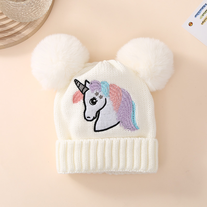 Women's, Girl'S Gender Embroidery Design Basic Style Women's Girl'S Basic Embroidery Unicorn Embroidery Wool Cap