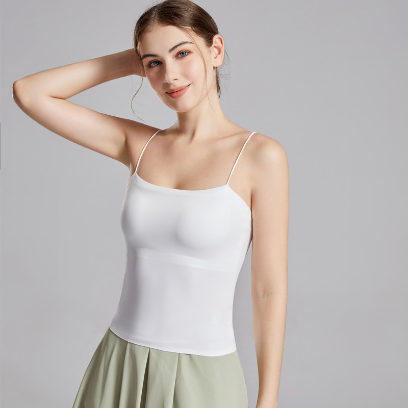 痕跡のないストラップの小さいベストの女性の夏の中は底を打って外に氷の糸の涼しさを着ます。