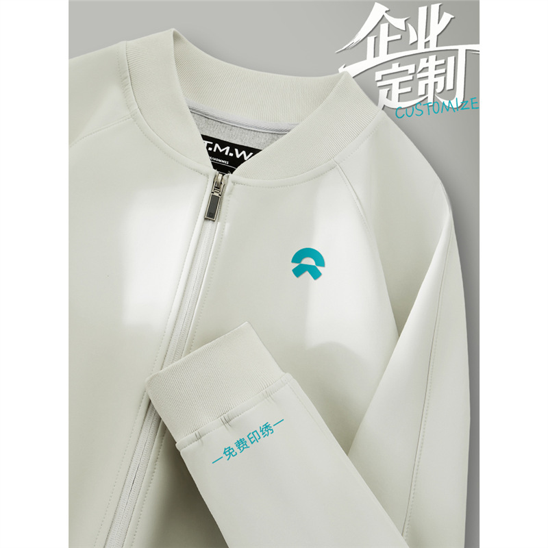 New Accessible Luxury Sweatshirt Custom Printed Logo Baseball Uniform Jacket Autumn and Winter Work Clothes Nio 4S Store Corporate Group