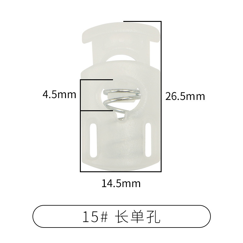 Rebecca primavera hebilla de plástico solo agujero ajuste botón campana tapa doble agujero hebilla de cuerda redonda negro cerdo hebilla de la nariz