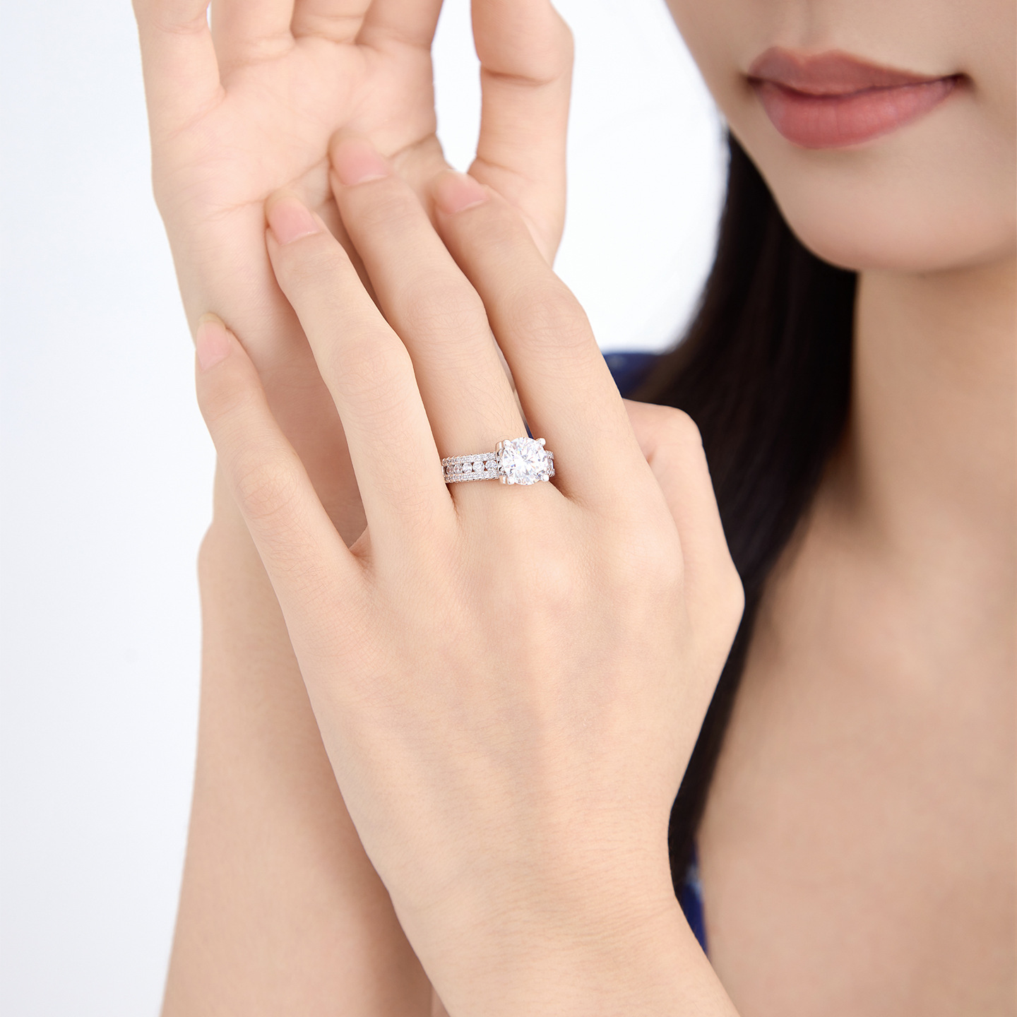 Anillo de Cuatro Garras de Aleación de Cobre, Galvanizado, para Mujer
