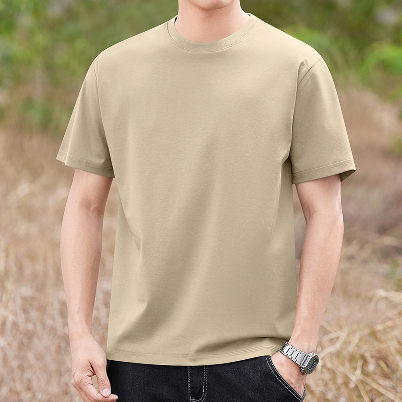 10A Grade Antibacterial Modal Ice Silk Short-Sleeved T-Shirt for Men 2026 Summer New Style Cool Sun Protection Half-Sleeved T-Shirt for Men