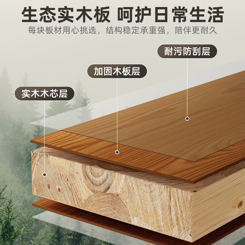 Tocador de madera maciza Dormitorio Cuchilla de cola de cama minimalista moderna Estante de tocador Gabinete de almacenamiento integrado Mesa de maquillaje con gabinete