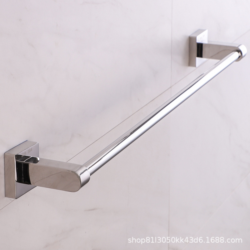 Non-perforated Stainless Steel Towel Rack Kindergarten Bathroom 304 Hanging Towel Bar Bathroom Storage Rack Wall Hanging