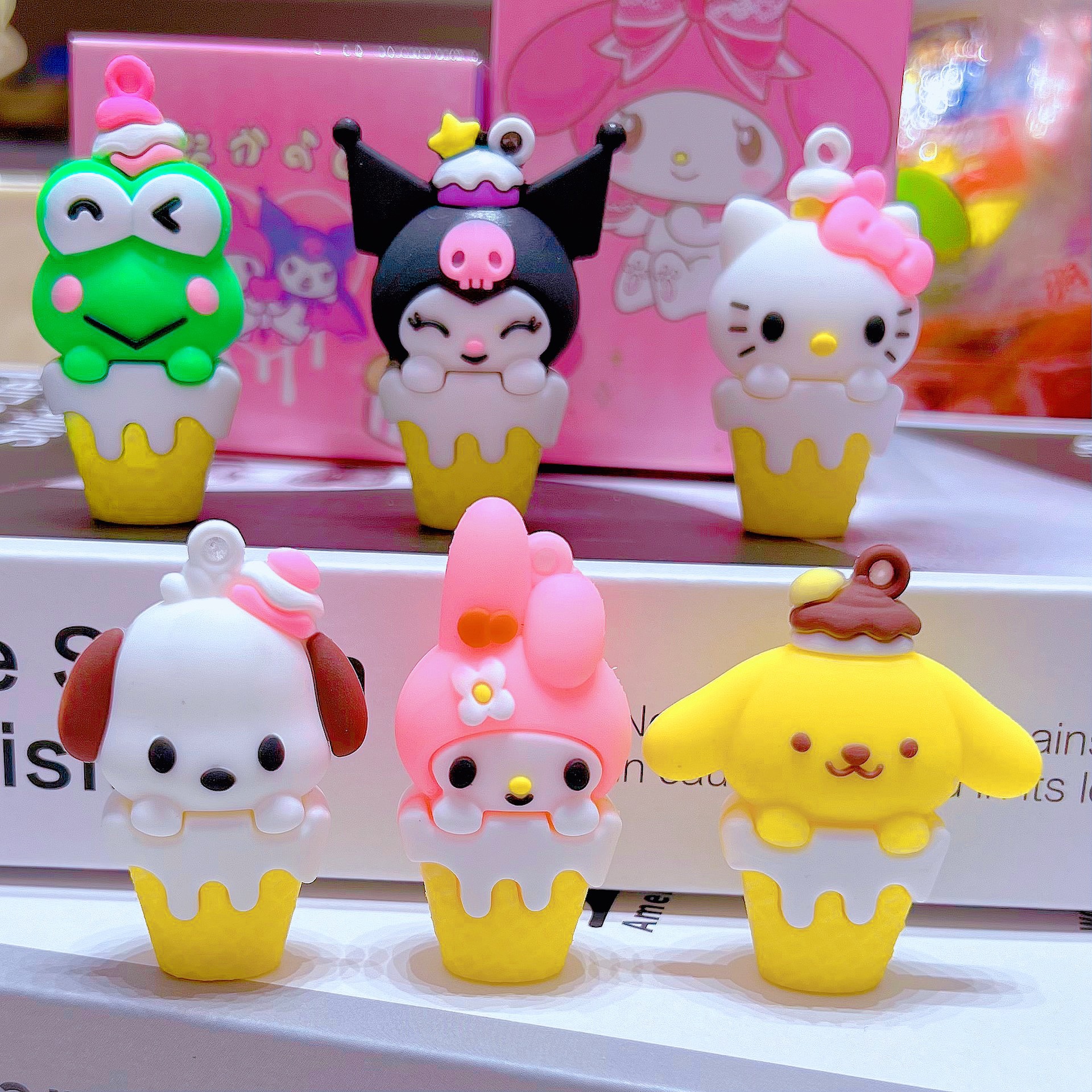 New Merry-Go-Round Coromee Ice Cream Cone Soft Toy Ornament Birthday Gift Keychain Small Pendant Manufacturer Wholesale