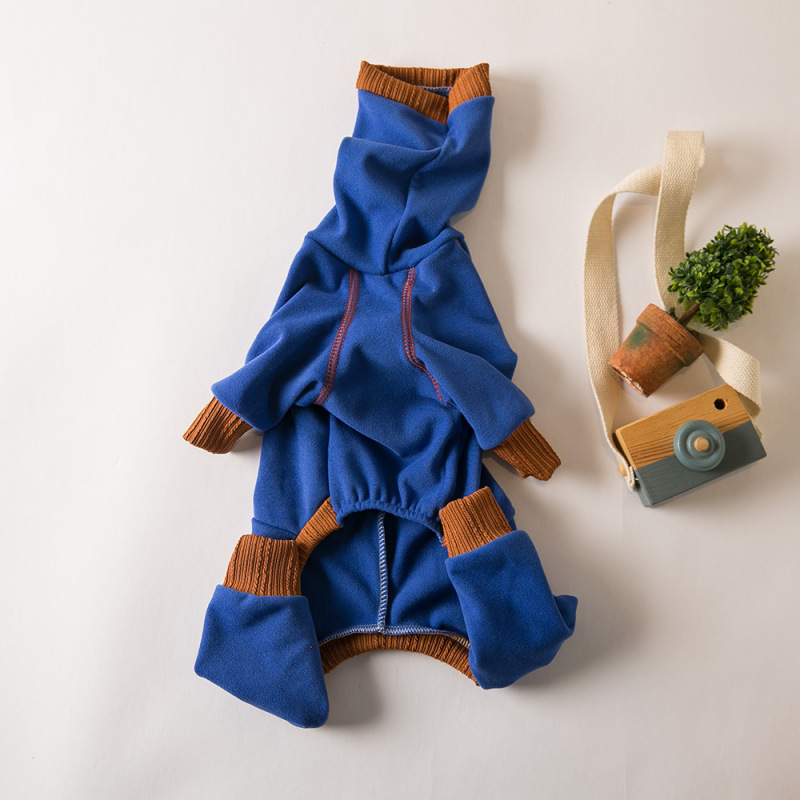ペットベースプラスベルベット暖かい四本足服、微弾性グレイハウンドウィペット服、四本足服、大型犬の脱落防止服|undefined