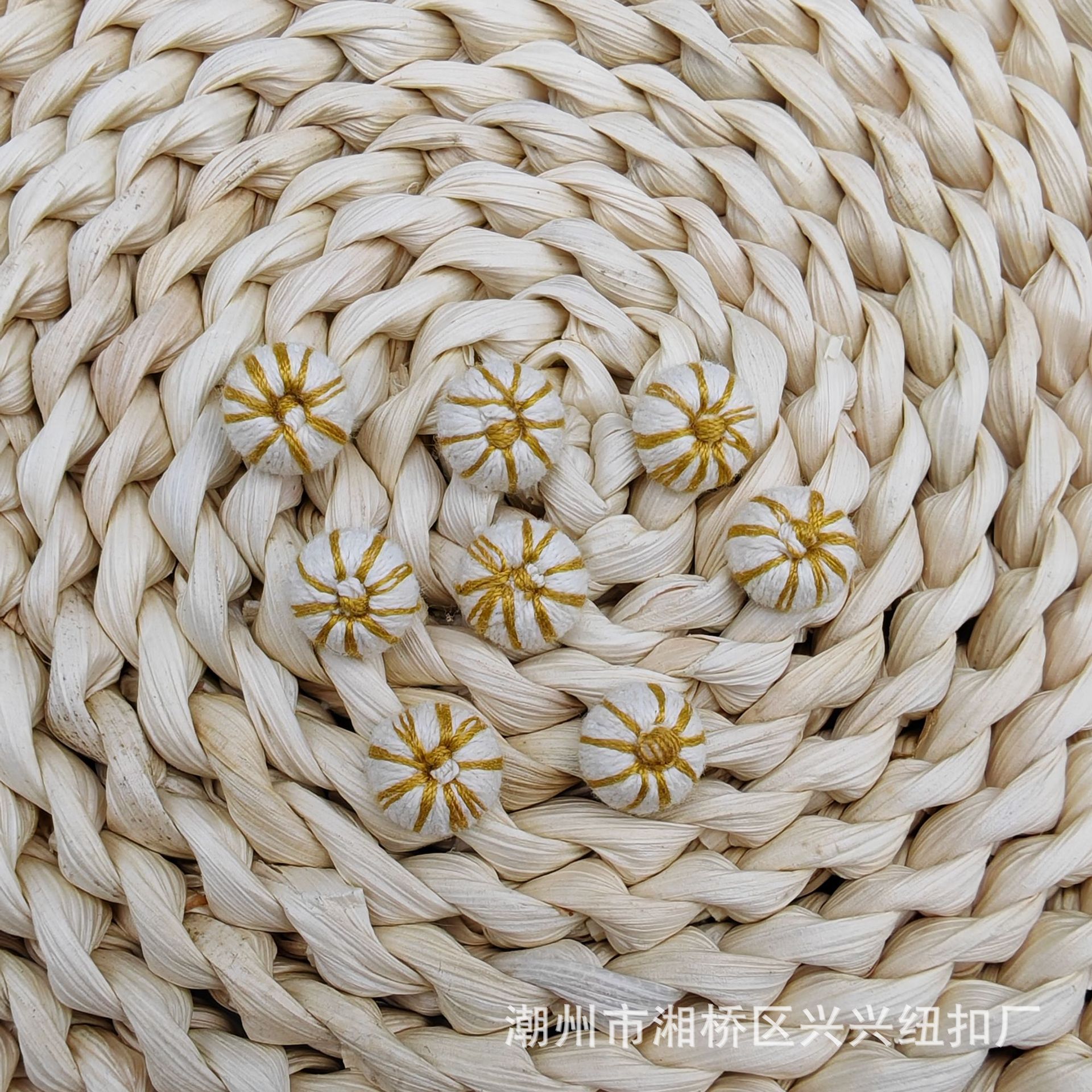 手工编织织线包扣百搭大衣外套高档服装装饰扣复古钮扣皮草毛衣辅