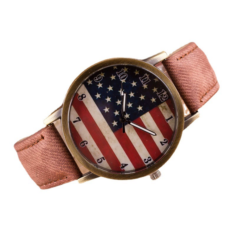 Retro denim watch strap, simple and elegant design, USA