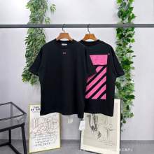 off-white 泼墨班马线款数码印花短袖T恤经典OS版型情侣款