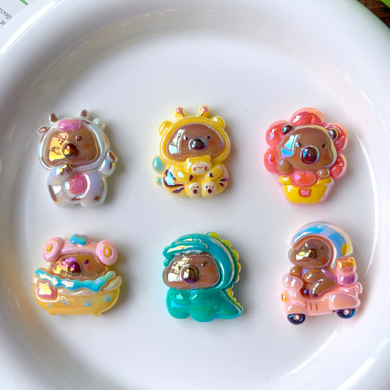 UV 컬러 도금 크로스 오버 카비발라 DIY 스트레이트 홀 구슬 액세서리 모양의 구슬 DIY 휴대 전화 체인 키 체인 쥬얼리