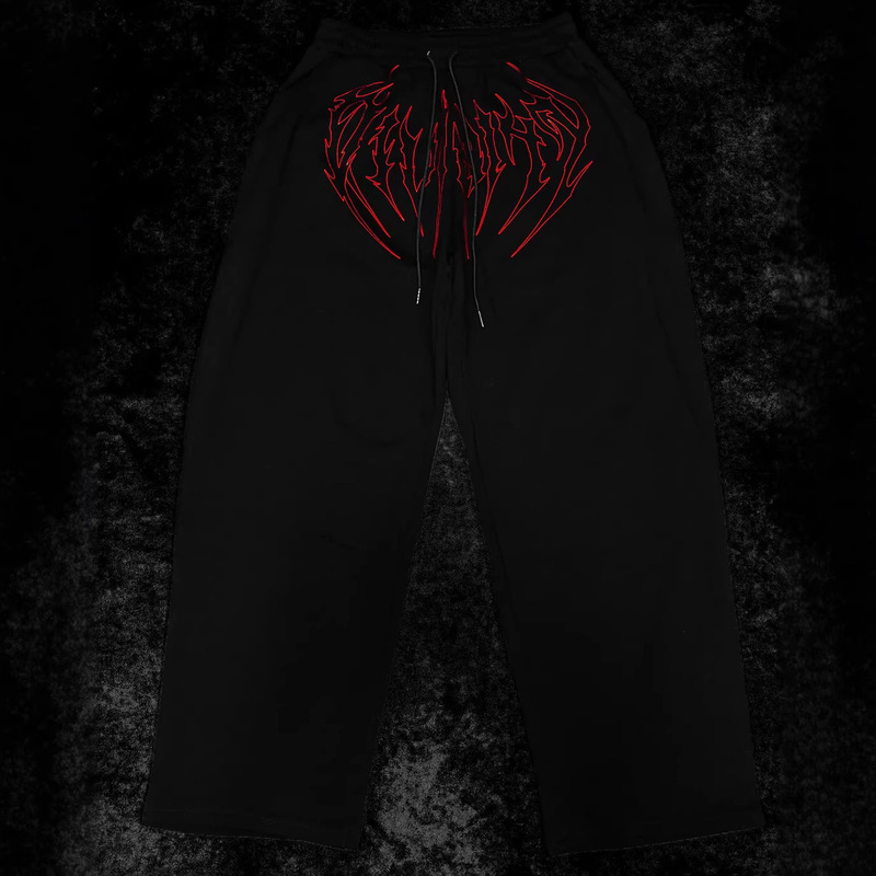 Breathedivinity New American-Style Sports Pants Fitness Joggers Cotton Terry Printed Wide-Leg Long Pants Breathedivinity New American-Style Sports Pants Fitness Joggers Cotton Terry Printed Wide-Leg Long Pants